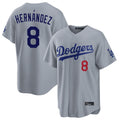 Los Angeles Dodgers #8 Enrique Hern¨¢ndez Player Gray HOLBERT Game Home Stitched Jerseys