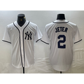 New York Yankees #2 Derek Jeter White HOLBERT Fashion Cool Base Jersey
