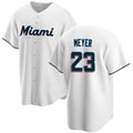 Miami Marlins #23 Max Meyer White HOLBERT Cool Base Stitched Jersey