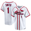St. Louis Cardinals #1 Ozzie Smith White HOLBERT Throwback Cooperstown Collection Limited Jersey