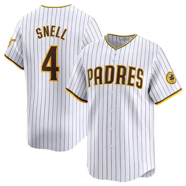 San Diego Padres #4 Blake Snell White HOLBERT 2024 Home Limited Stitched Jersey