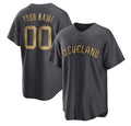 Custom Cleveland Guardians Active Player Charcoal HOLBERT 2022 All-Star Cool Base Stitched Jersey