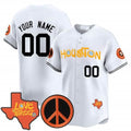 Custom Houston Astros Love Street & Peace Sign Patch Vapor Premier Limited Jersey V2 ¨CWhite HOLBERT