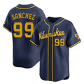 Milwaukee Brewers #99 Gary Sanchez Player Navy HOLBERT Home Limited Stitched Jerseys