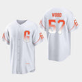 San Francisco Giants #57 Alex Wood White HOLBERT 2021 City Connect Jersey