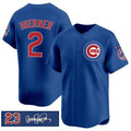 Chicago Cubs #2 Nico Hoerner Royal HOLBERT 'Ryne Sandberg Tribute' Vapor Limited V3 Stitched Jersey