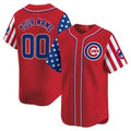 Custom Chicago Cubs 2024 Independence Day Vapor Premier Limited Jersey ¨C Red HOLBERT