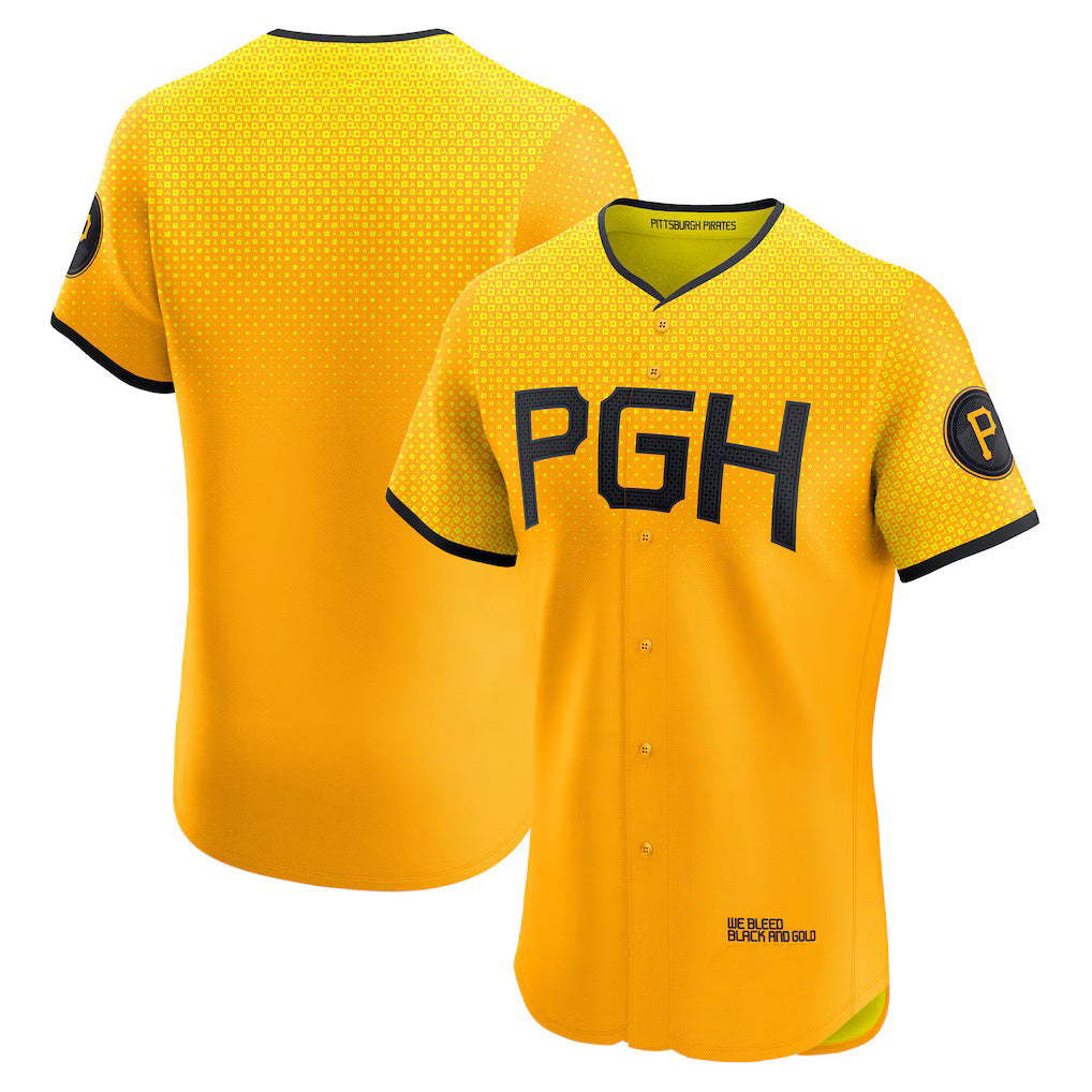 Pittsburgh Pirates Gold HOLBERT City Connect Elite Jersey