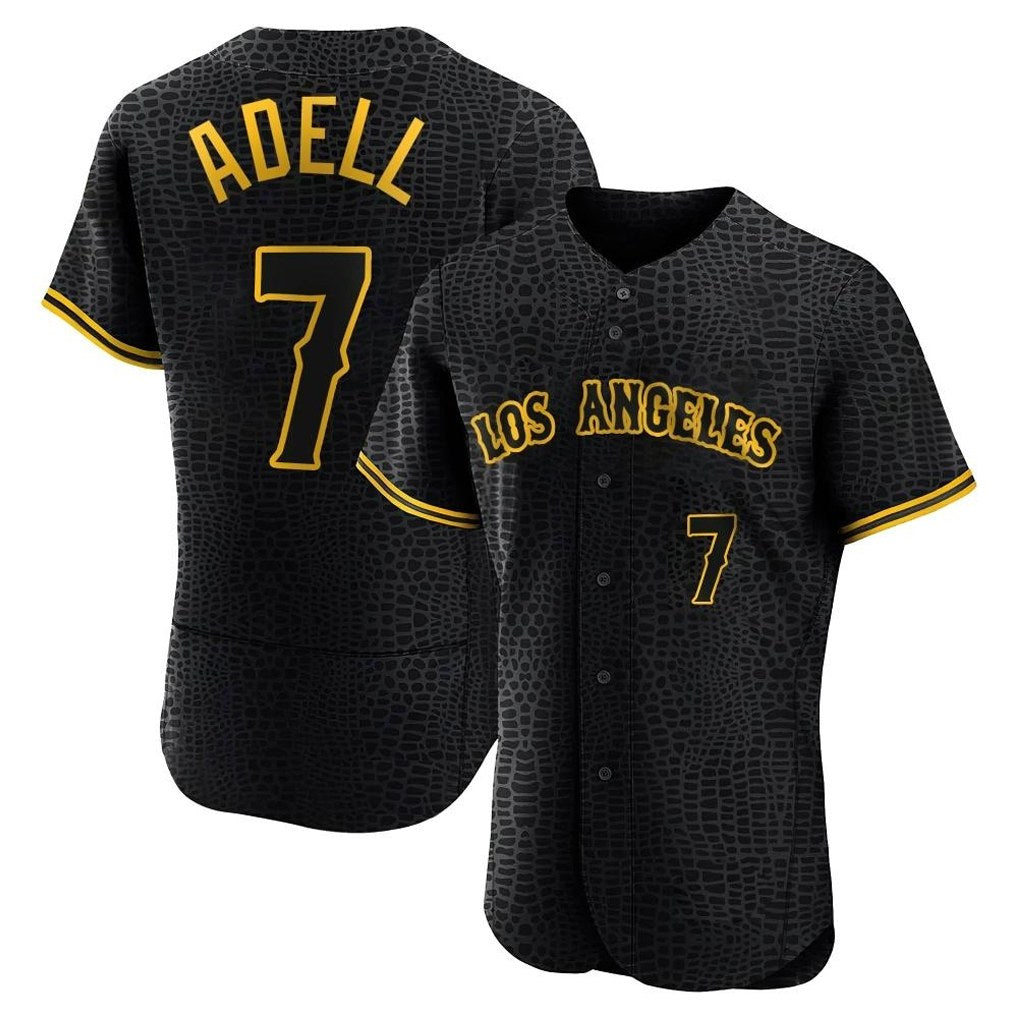 Los Angeles Angels #7 Jo Adell Player Black HOLBERT Snake Skin City Limited Elite Home Stitched Jerseys