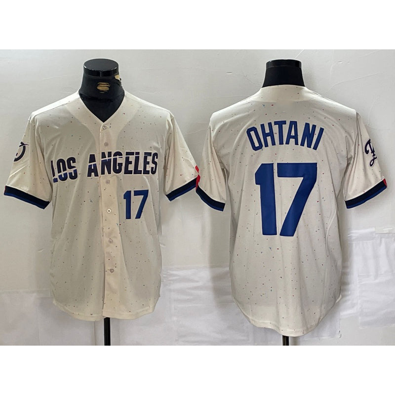 Los Angeles Dodgers #17 Shohei Ohtani Cream HOLBERT 2024 City Connect Limited Stitched Jersey 2