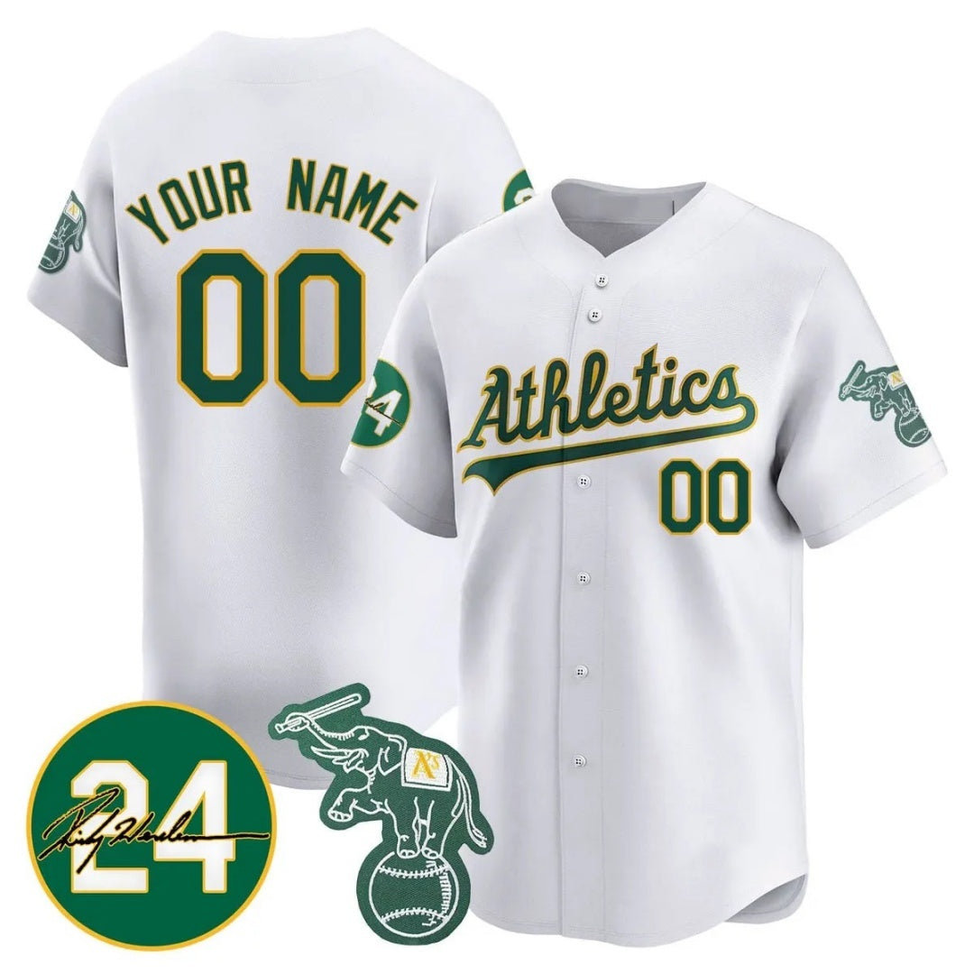 Custom Oakland Athletics White HOLBERT Jersey - Personalized