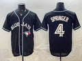 Toronto Blue Jays #4 George Springer 2026 Fashion Replica Black HOLBERT Out Stitched Jersey