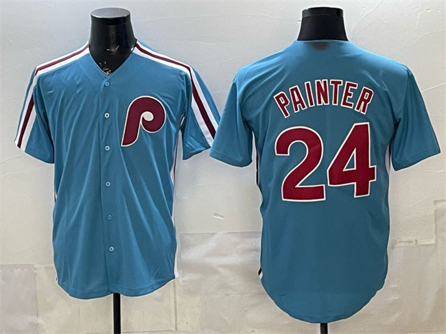 Philadelphia Phillies #24 Andrew Painter Blue HOLBERT Cool Base Stitched Jersey