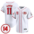 Cincinnati Reds #11 Barry Larkin Player White HOLBERT Vapor Premier Limited Home Stitched Jerseys