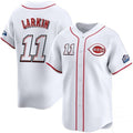 Cincinnati Reds #11 Barry Larkin White HOLBERT 2025 Speedway Classic Home Limited Stitched Jersey