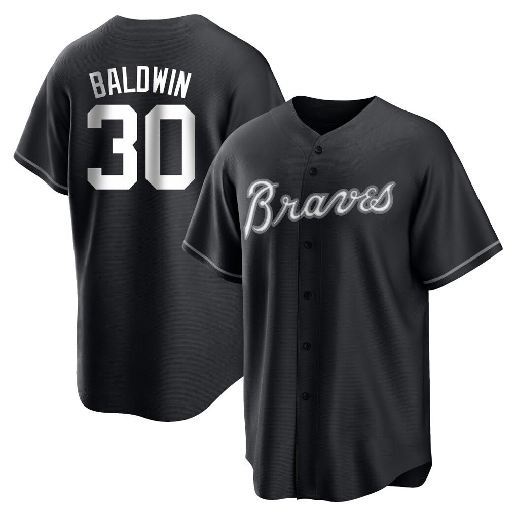 Atlanta Braves #30 Drake Baldwin Player Black HOLBERT Home Game Stitched Jerseys