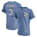 Washington Nationals #3 Dylan Crews Blue HOLBERT 2025 City Connect Elite Player Jersey