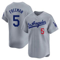 Los Angeles Dodgers #5 Freddie Freeman Player Gray HOLBERT Limited Home Stitched Jerseys