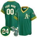 Custom Oakland Athletics Kelly Green HOLBERT Road Cooperstown Jersey - Personalized