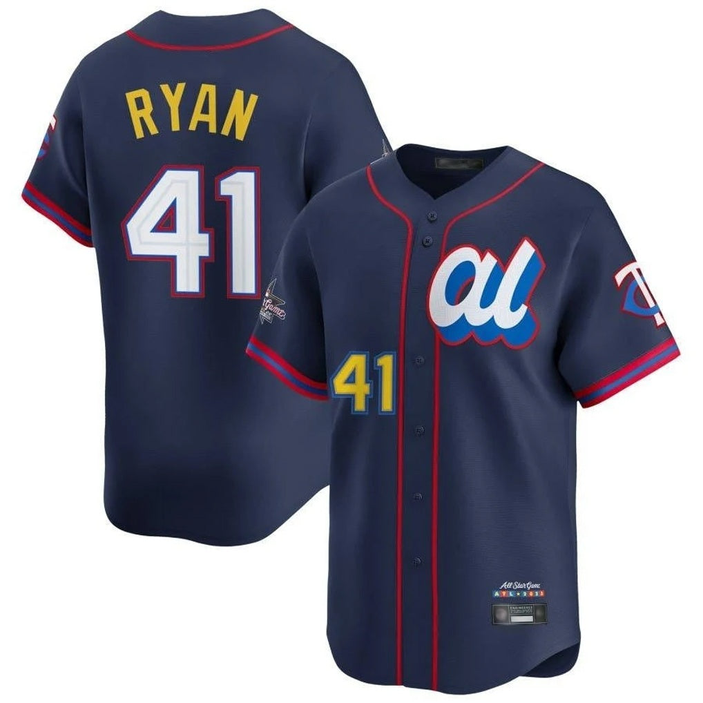 Minnesota Twins #41 Joe Ryan Player Navy HOLBERTAll-star Game Limited Home Stitched Jerseys