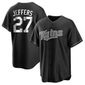Minnesota Twins #27 Ryan Jeffers Player Black HOLBERTHome Game Stitched Jerseys