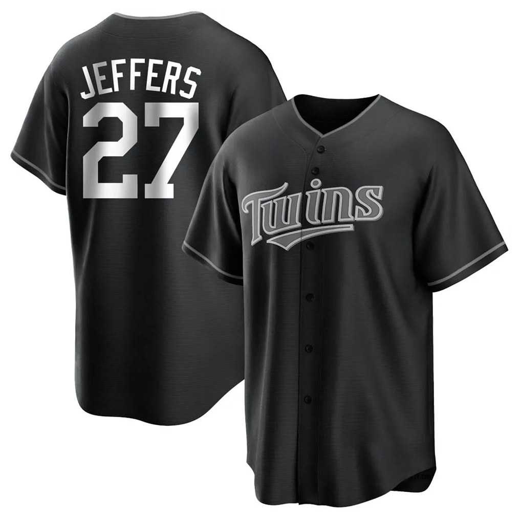 Minnesota Twins #27 Ryan Jeffers Player Black HOLBERTHome Game Stitched Jerseys