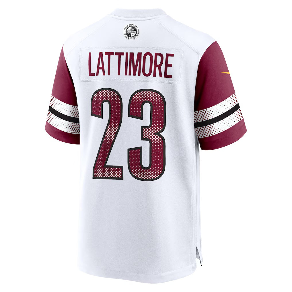 W.Commanders #23 Marshon Lattimore White HOLBERT Game Jersey