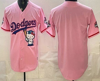 Los Angeles Dodgers Blank Pink HOLBERT Hello Kitty 2025 World Series Champions Limited Jersey
