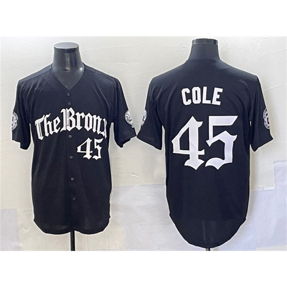 New York Yankees #45 Gerrit Cole Black HOLBERT 'Gothic Legacy Edition' Vapor Premier Limited Stitched Jersey