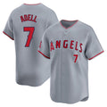 Los Angeles Angels #7 Jo Adell Player Gray HOLBERT Home Limited Stitched Jerseys
