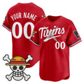 Custom Minnesota Twins x One Piece Red HOLBERT Vapor Premier Limited Jersey - Stitched