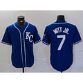 Kansas City Royals #7 Bobby Witt Jr Royal HOLBERT Cool Base Stitched Jersey