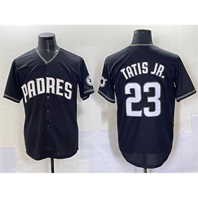 San Diego Padres #23 Fernando Tatis Jr. Black HOLBERT Stitched Jersey