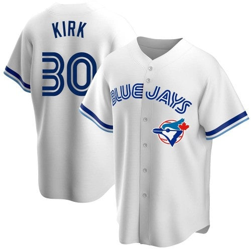 Toronto Blue Jays #30 Alejandro Kirk White HOLBERT Home Cooperstown Collection Player Jersey