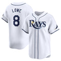 Tampa Bay Rays #8 Brandon Lowe White HOLBERT Home Limited Player Jersey