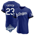 Los Angeles Dodgers #23 Kyle Tucker Player Royal HOLBERT World Series Meet City Connect Elite Home Stitched Jerseys