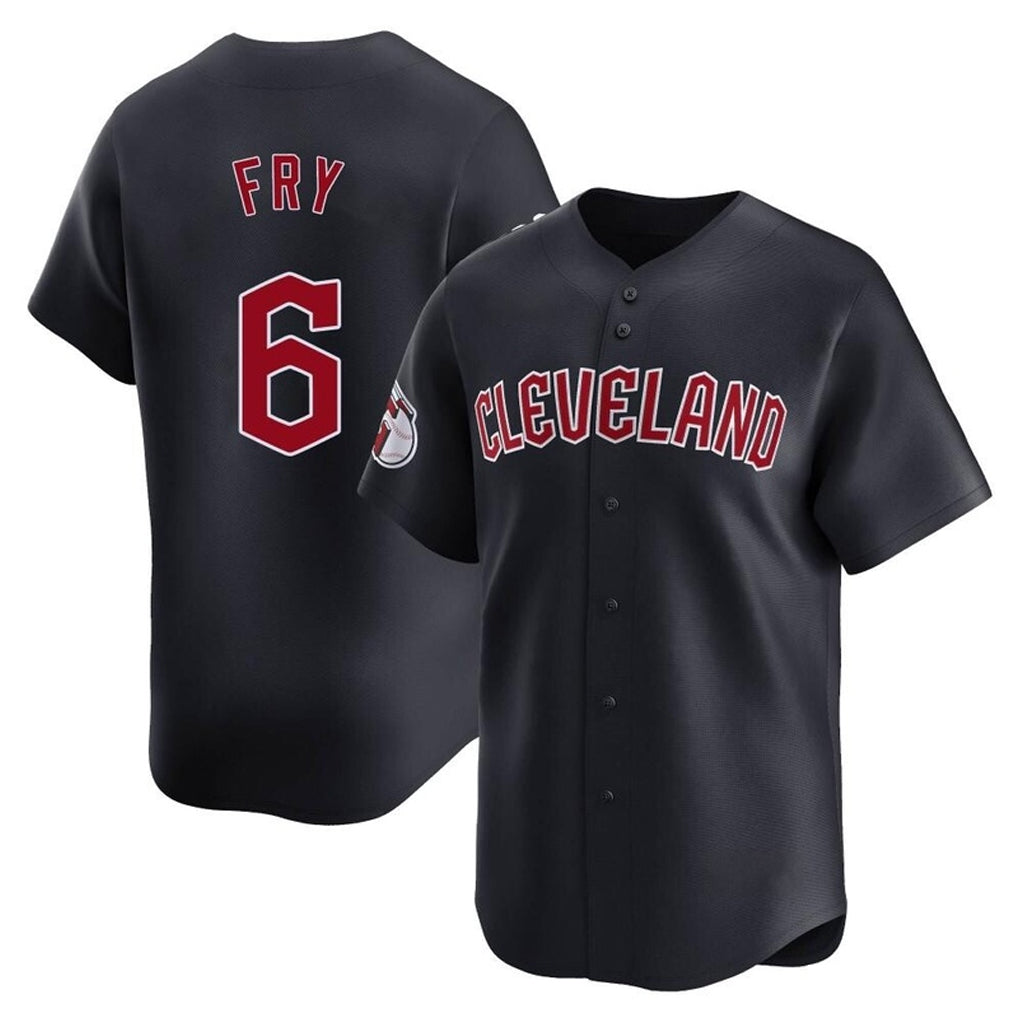 Cleveland Guardians #6 David Fry Player Navy HOLBERT Limited Home Game Stitched Jerseys