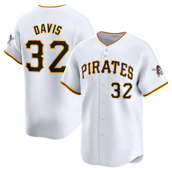 Pittsburgh Pirates #32 Henry Davis White HOLBERT Home Limited Stitched Jersey