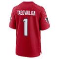 A.Falcons #1 Tua Tagovailoa Red HOLBERT Game Jersey