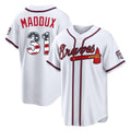 Atlanta Braves #31 Greg Maddux Player White HOLBERT USA 250 Fourth Of July Limited Home Game Stitched Jerseys