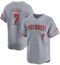 Cincinnati Reds #7 Spencer Steer Gray HOLBERT Away Limited Stitched Jersey
