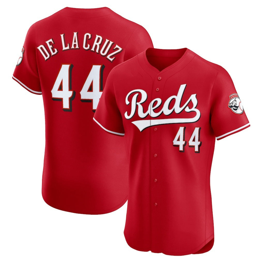 Cincinnati Reds #44 Elly De La Cruz Red HOLBERT Alternate Elite Jersey