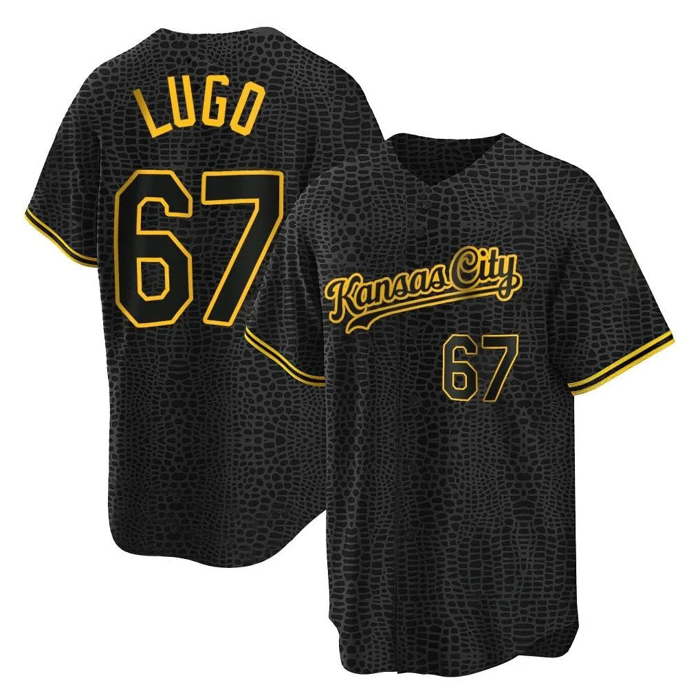 Kansas City Royals #67 Seth Lugo Player Black HOLBERT Snake Skin City Game Stitched Jerseys