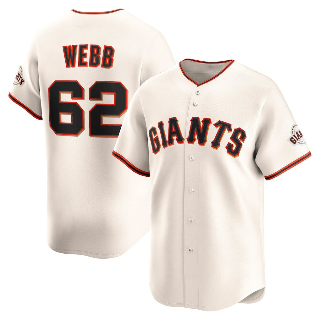 San Francisco Giants #62 Logan Webb Cream HOLBERT Home Limited Player Jersey