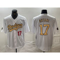 Los Angeles Dodgers #17 Shohei Ohtani Number White HOLBERT 2022 All Star Stitched Cool Base Jersey 2