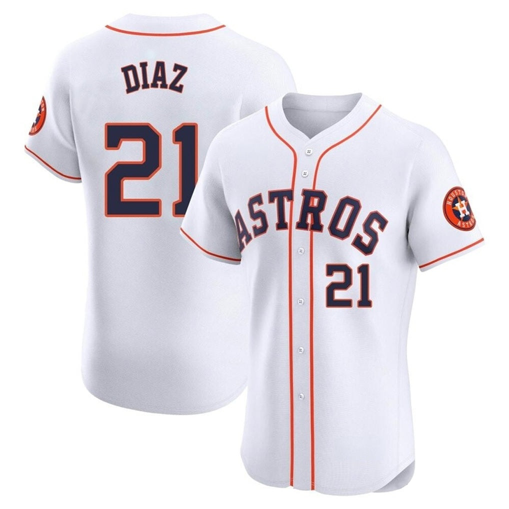 Houston Astros #21 Yainer Diaz Player White HOLBERT Limited Elite Home Stitched Jerseys