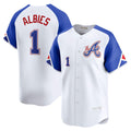 Atlanta Braves #1 Ozzie Albies White HOLBERT City Connect Limited Player Jersey