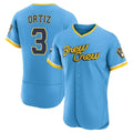 Milwaukee Brewers #3 Joey Ortiz Player Light Blue HOLBERT City Connect Home Limited Elite Stitched Jerseys