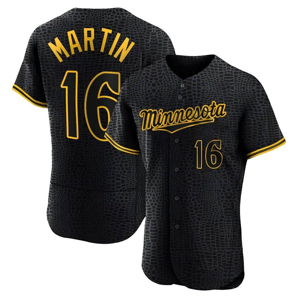 Minnesota Twins #16 Austin Martin Player Black HOLBERTSnake Skin City Home Limited Elite Stitched Jerseys