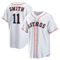 Houston Astros #11 Cam Smith White HOLBERT Home Replica Jersey